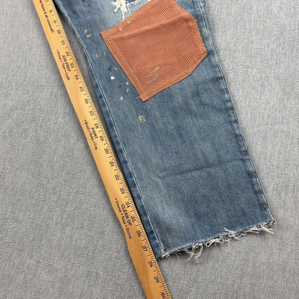 Polo Ralph Lauren Jeans Mens 40X28 Blue The Avery Boyfriend Patched Distressed